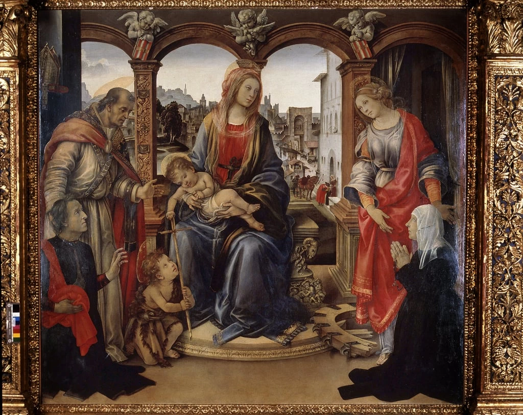 Filippo Lippi - Pala Nerli. Madonna col Bambino e santi, Basilica di Santo Spirito, Firenze